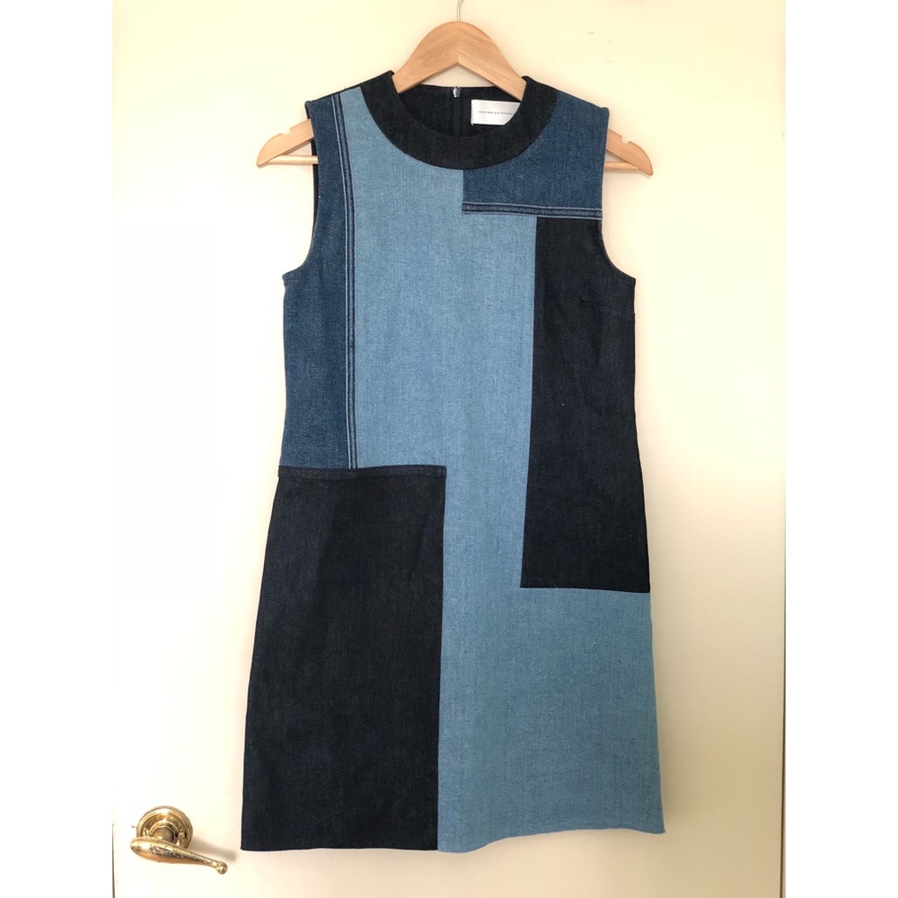 Victoria Victoria Beckham patchwork denim dress